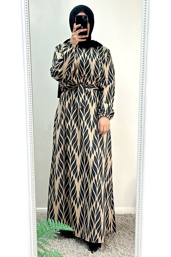 Leaf Printed Abaya