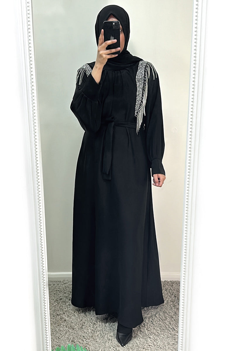 Tassel Shoulder Abaya