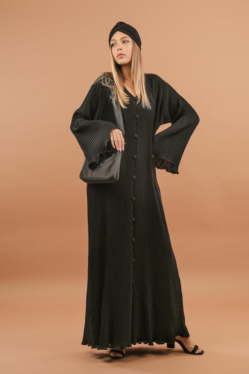 Full Pleated Closed Abaya