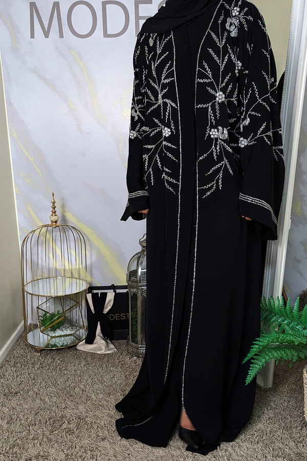 Shoulder Silver Branch Abaya