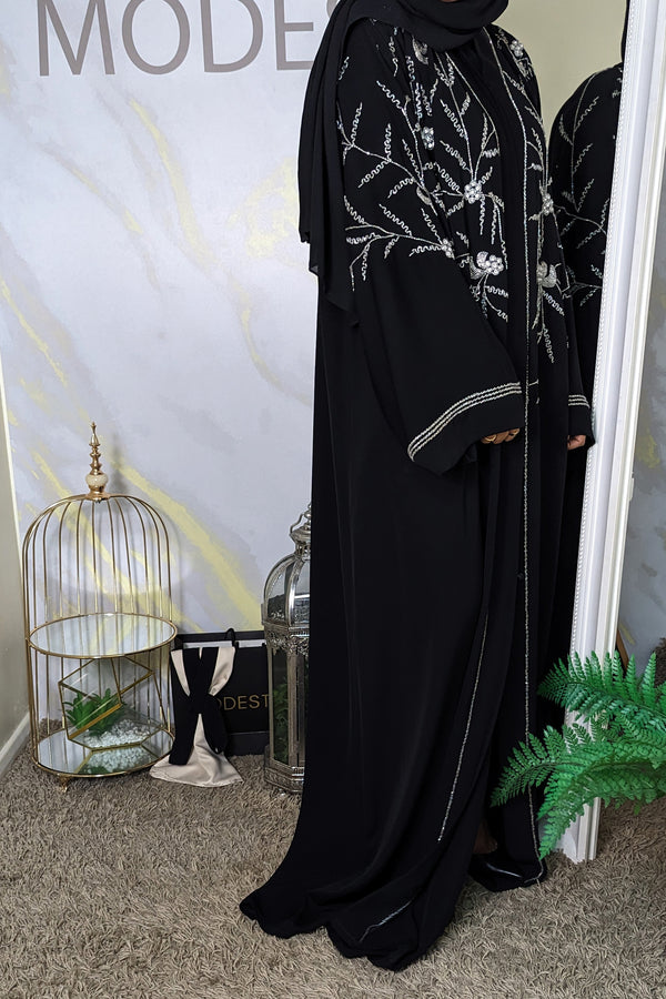 Shoulder Silver Branch Abaya