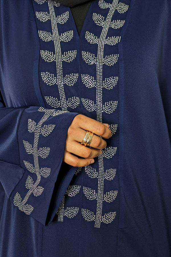 Navy diamante detail abaya