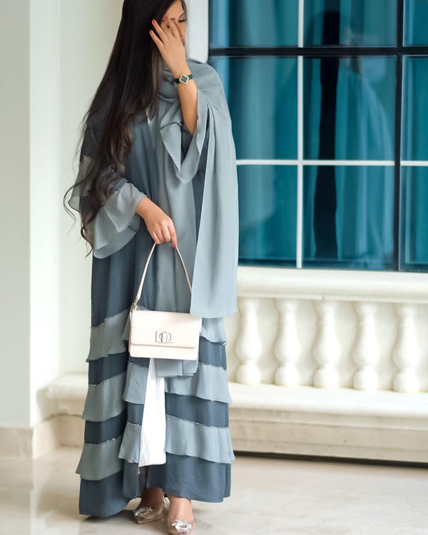 Sage Layered Abaya