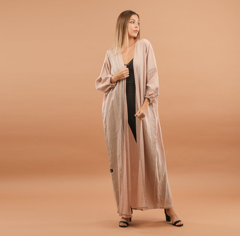 Baby Pink Pearl Abaya