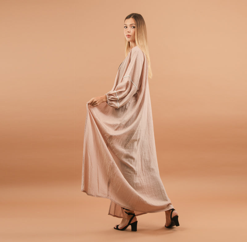 Baby Pink Pearl Abaya