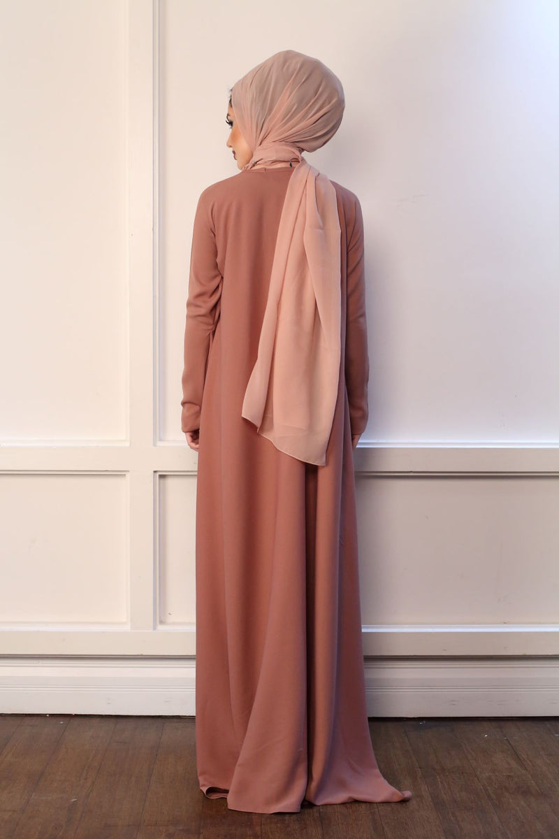 A-Line Powder Pink Abaya