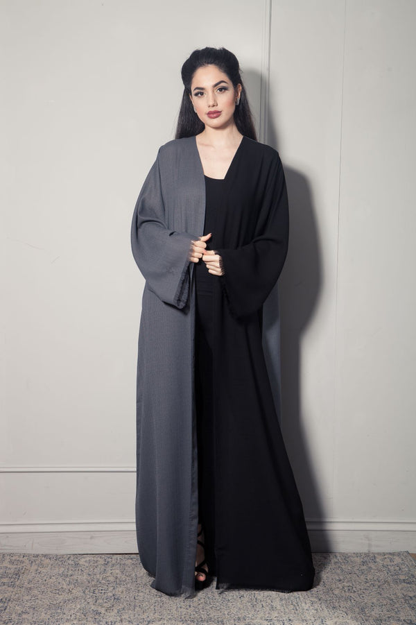 Double Colour Linen Abaya