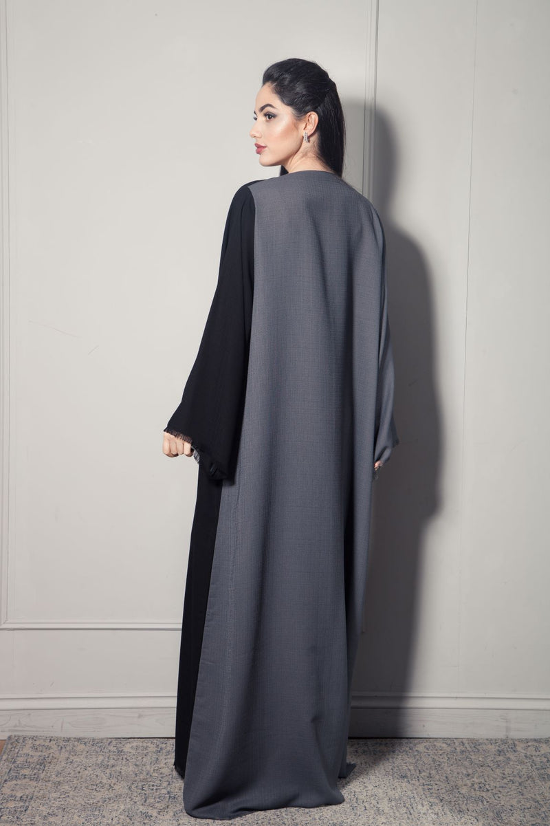 Double Colour Linen Abaya